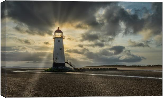 Talacre lighthouse Canvas Print by Alan Tunnicliffe