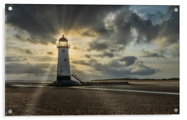 Talacre lighthouse Acrylic by Alan Tunnicliffe