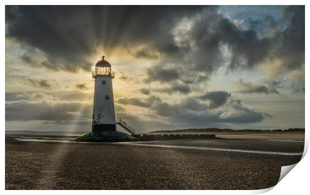 Talacre lighthouse Print by Alan Tunnicliffe