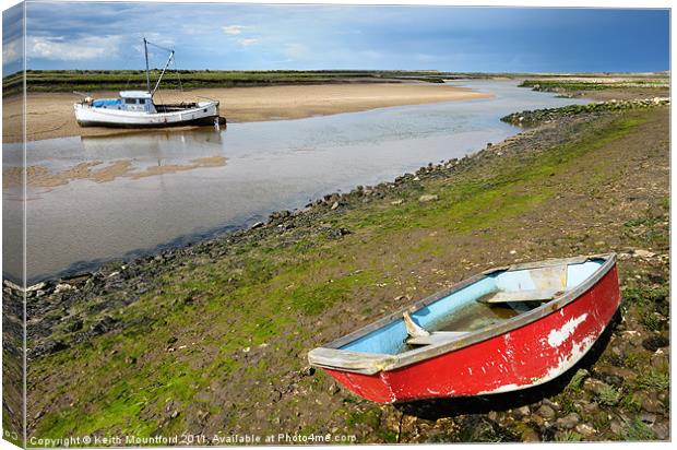 Awaiting The Tide Canvas Print by Keith Mountford
