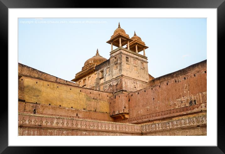 Amber Fort or Amer Fort is a fort located in Amber, Rajasthan, I Framed Mounted Print by Lucas D'Souza