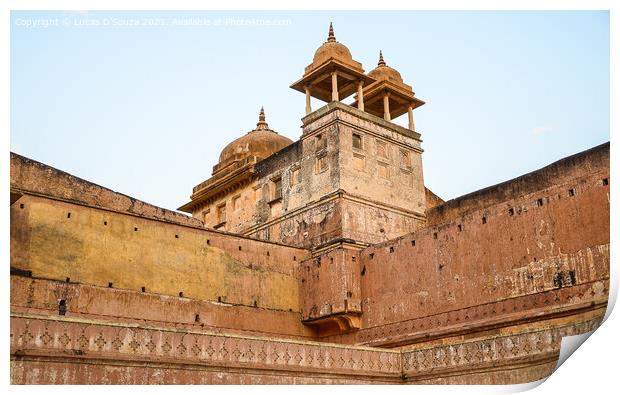 Amber Fort or Amer Fort is a fort located in Amber, Rajasthan, I Print by Lucas D'Souza