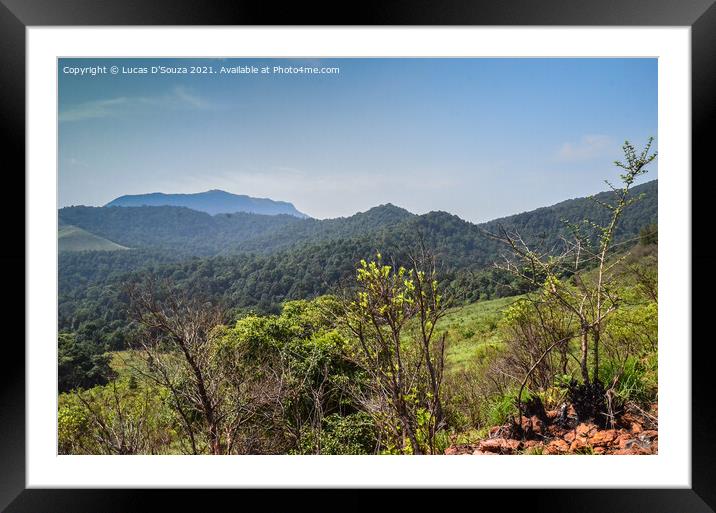 Kuduremukh Hills at Chikmagalur, India Framed Mounted Print by Lucas D'Souza