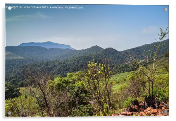Kuduremukh Hills at Chikmagalur, India Acrylic by Lucas D'Souza