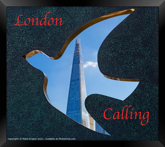 London Calling through the Dove on Embankment Framed Print by Mark Draper