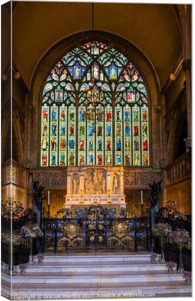 East Window, Holy Trinity Sloane Square Church Canvas Print by Graham Prentice