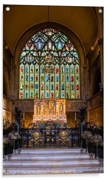 East Window, Holy Trinity Sloane Square Church Acrylic by Graham Prentice