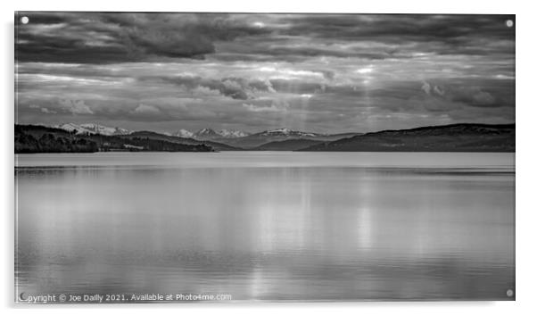 Glencoe from Loch Rannoch Acrylic by Joe Dailly