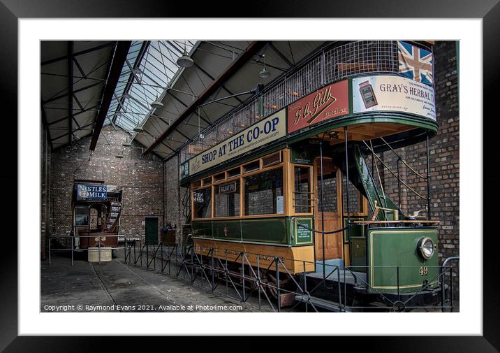Electric Tram Framed Mounted Print by Raymond Evans