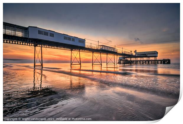 Sandown Pier Sunrise Print by Wight Landscapes