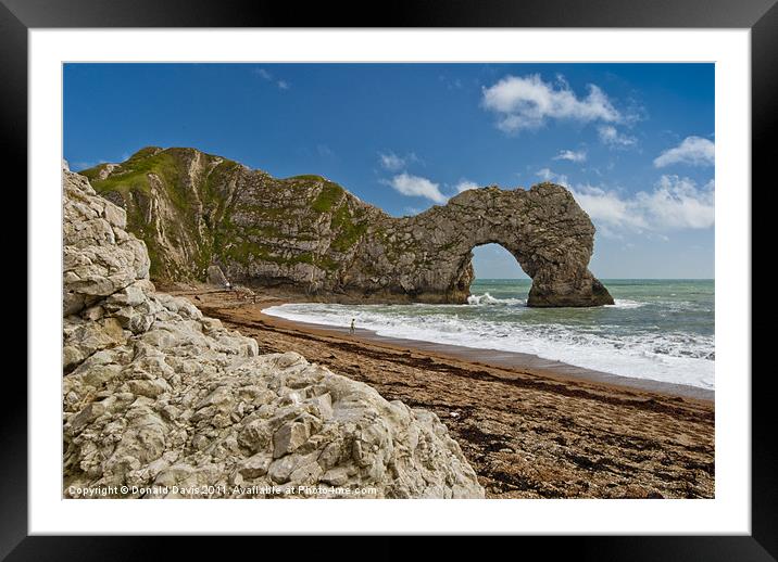 Durdle Door Durasic Coast Framed Mounted Print by Donald Davis