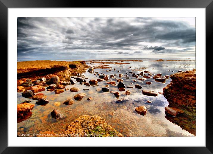 Every Rock tells A story Framed Mounted Print by Marie Castagnoli