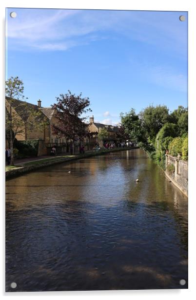 Bourton-on-the-water at the Cotswolds  Acrylic by Emily Koutrou