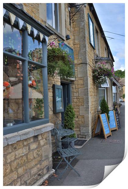 Picturesque shop at the Cotswolds Print by Emily Koutrou
