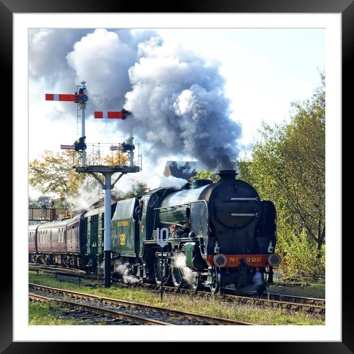 Steam locomotive 926 Repton. Framed Mounted Print by David Birchall