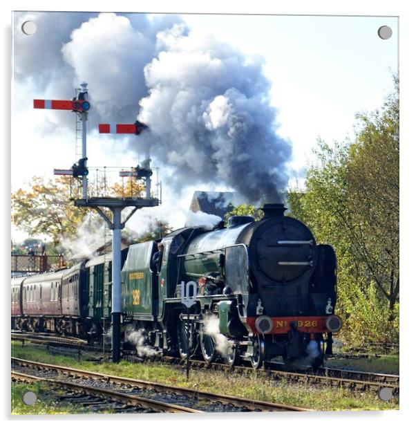 Steam locomotive 926 Repton. Acrylic by David Birchall