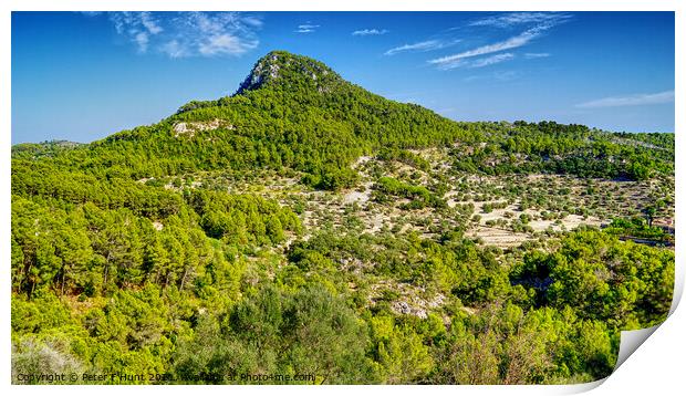 The Foothills Of Mallorca Print by Peter F Hunt