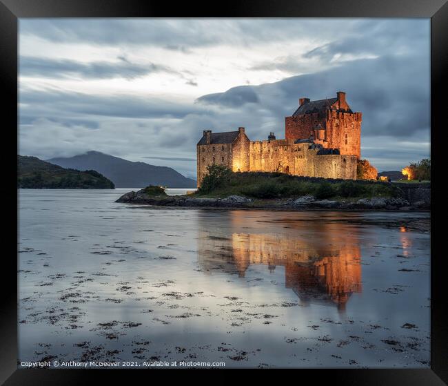 Eilean Donan Castle Reflection Framed Print by Anthony McGeever