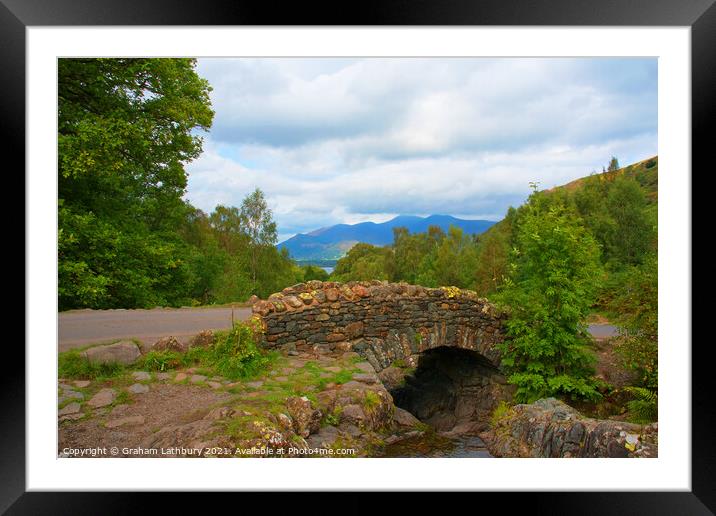 Ashness Bridge, Lake District Framed Mounted Print by Graham Lathbury