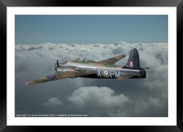 Vickers Wellington Outbound 02 Framed Mounted Print by Steve de Roeck