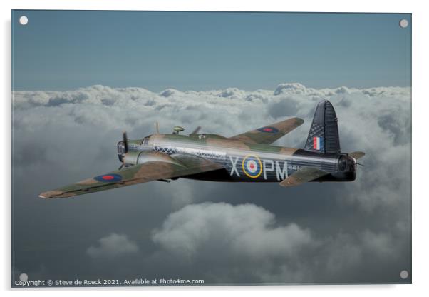 Vickers Wellington Outbound 02 Acrylic by Steve de Roeck