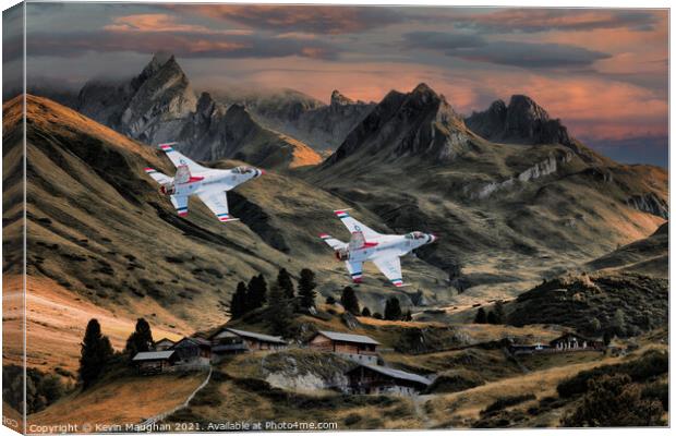 USAF Low Level Valley Flying (Digital Image) Canvas Print by Kevin Maughan