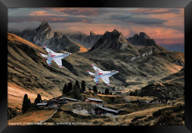 USAF Low Level Valley Flying (Digital Image) Framed Print by Kevin Maughan