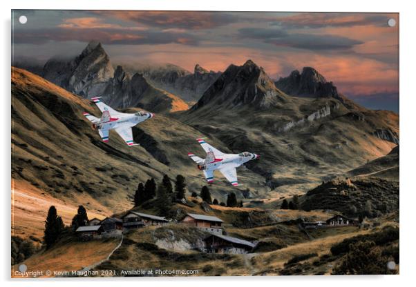USAF Low Level Valley Flying (Digital Image) Acrylic by Kevin Maughan