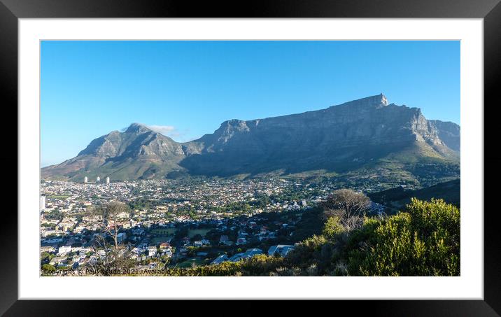 Table Mountain Cape town Framed Mounted Print by Paul Naude