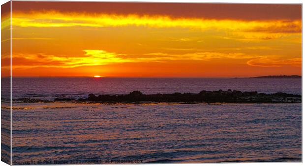 Blue Peter sunset Blouberg strand Canvas Print by Paul Naude