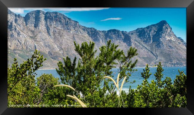 Cool Bay footpath view Steenbras nature reserve Framed Print by Paul Naude