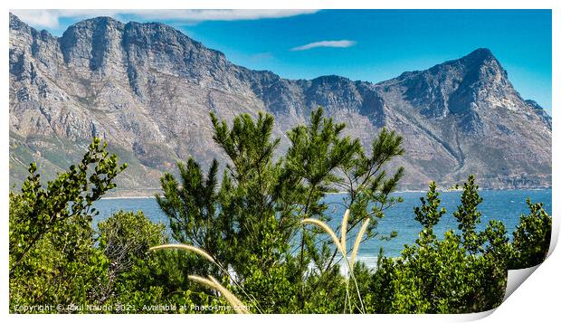 Cool Bay footpath view Steenbras nature reserve Print by Paul Naude