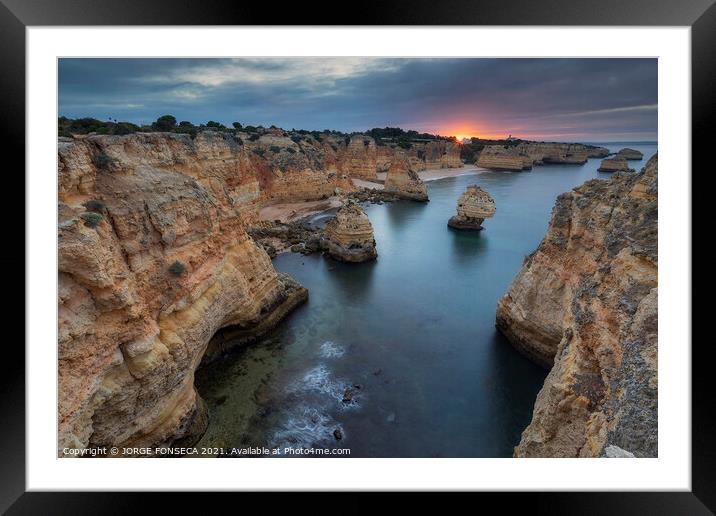 Navy Beach Framed Mounted Print by JORGE FONSECA