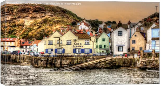 Shades of Staithes  Canvas Print by Cass Castagnoli