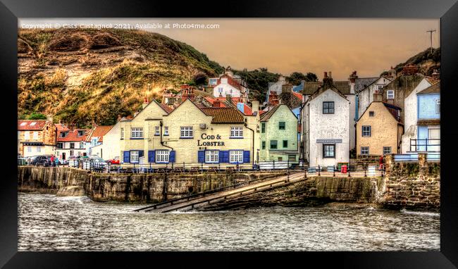 Shades of Staithes  Framed Print by Cass Castagnoli