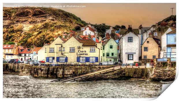 Shades of Staithes  Print by Cass Castagnoli