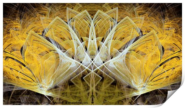 Yellow Spring Bulbs Abstract Print by Maria Forrester