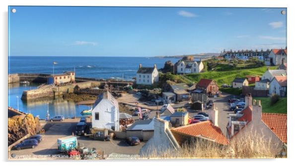 St. Abbs Harbour Acrylic by Grant Mckane