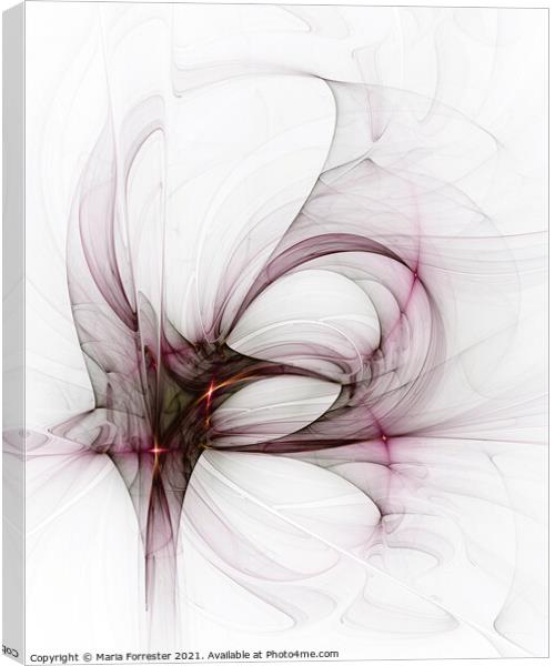 Pink Tulip Abstract Fractal Art Canvas Print by Maria Forrester