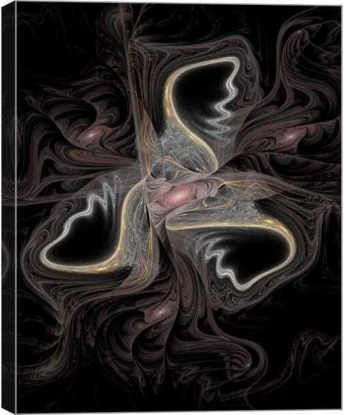 Moonflower Abstract Fractal Art Canvas Print by Maria Forrester