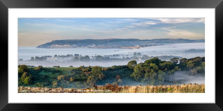 Sandown Cloud Inversion Panorama Framed Mounted Print by Wight Landscapes