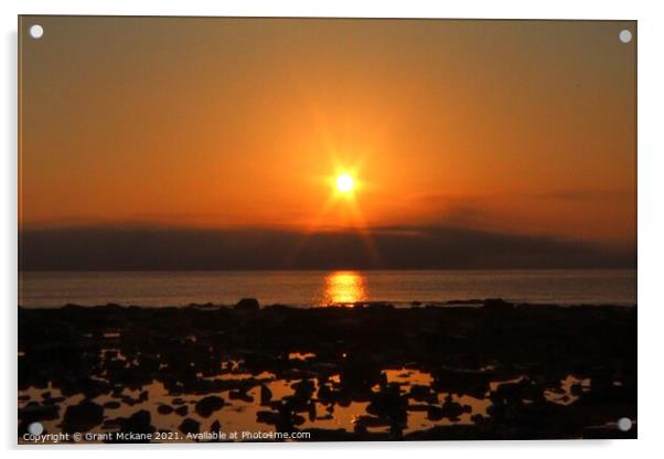 Coastal Sunrise Acrylic by Grant Mckane