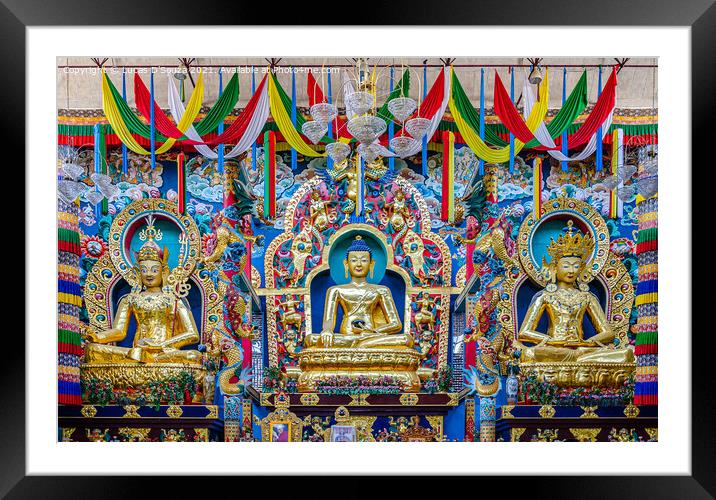 Buddhist Golden Temple at KushalNagar, Karnataka, India Framed Mounted Print by Lucas D'Souza
