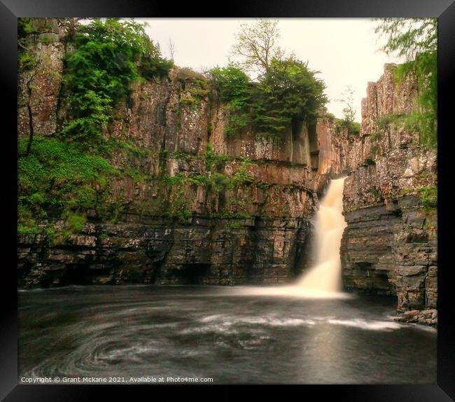 High Force Waterfall Framed Print by Grant Mckane