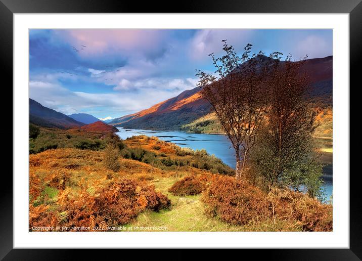 Autumn at Loch Leven Framed Mounted Print by jim Hamilton