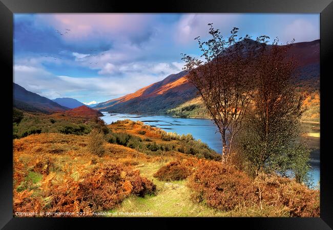 Autumn at Loch Leven Framed Print by jim Hamilton
