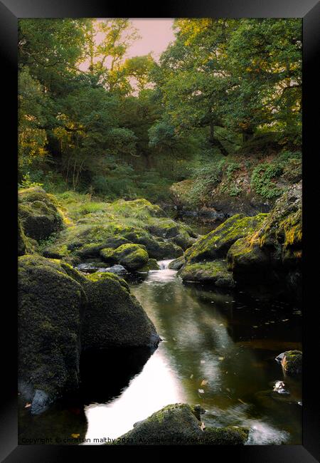 Scaur water Dumfries and Galloway Framed Print by christian maltby