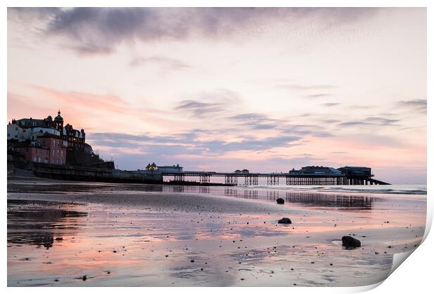 Reflections of Cromer pier Print by Jason Wells
