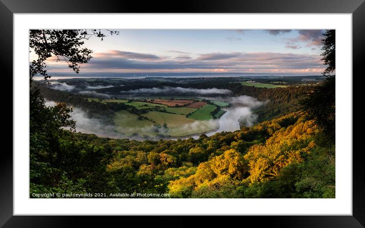 Eagles Nest viewpoint Chepstow Framed Mounted Print by paul reynolds