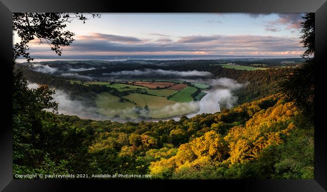 Eagles Nest viewpoint Chepstow Framed Print by paul reynolds